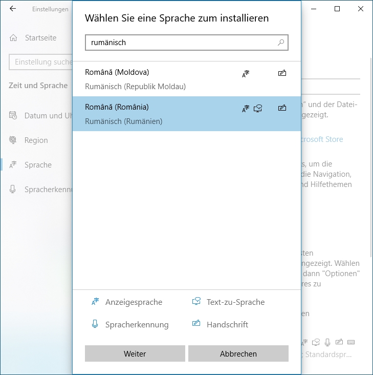 Sprache auswhlen