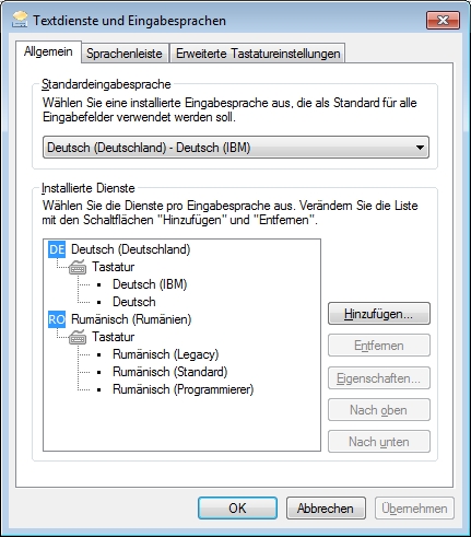 Tastaturen ndern...